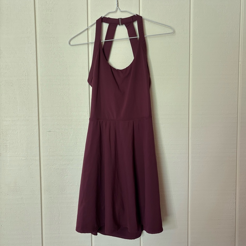 Halara Backless Cut Out Twisted Side Pocket 2in1 Mini Barre Ballet Dress